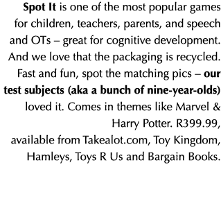 Spot It is one of the most popular games for children, teachers, parents, and speech and OTs – great for cognitive de...