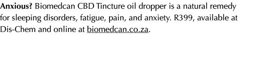 Anxious? Biomedcan CBD Tincture oil dropper is a natural remedy for sleeping disorders, fatigue, pain, and anxiety. R...