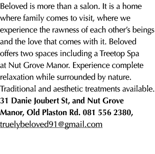 Beloved is more than a salon. It is a home where family comes to visit, where we experience the rawness of each other...