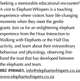 Seeking a memorable educational encounter? A visit to Elephant Whispers is a touching experience where visitors have ...