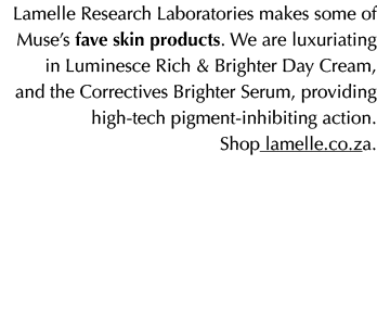 Lamelle Research Laboratories makes some of Muse’s fave skin products. We are luxuriating in Luminesce Rich & Brighte...