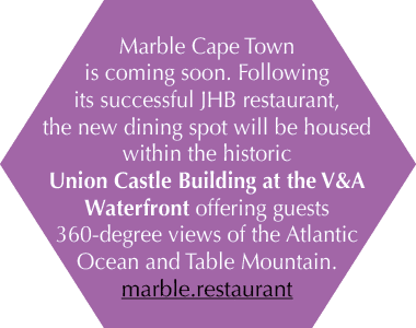 Marble Cape Town is coming soon. Following its successful JHB restaurant, the new dining spot will be housed within t...