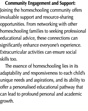 Community Engagement and Support: Joining the homeschooling community offers invaluable support and resource-sharing ...