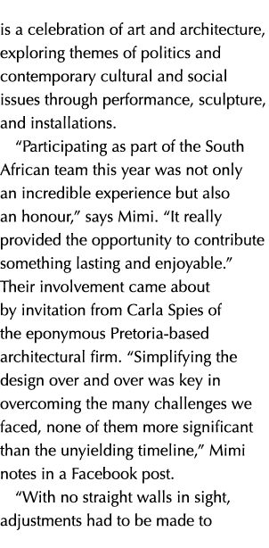 is a celebration of art and architecture, exploring themes of politics and contemporary cultural and social issues th...