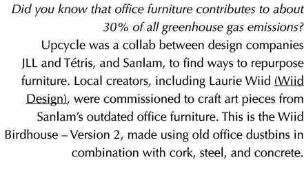 Did you know that office furniture contributes to about 30% of all greenhouse gas emissions? Upcycle was a collab bet...