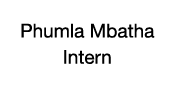Phumla Mbatha Intern