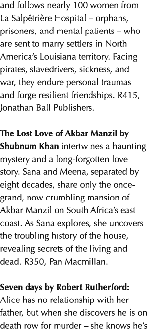 and follows nearly 100 women from La Salp tri re Hospital – orphans, prisoners, and mental patients – who are sent to...