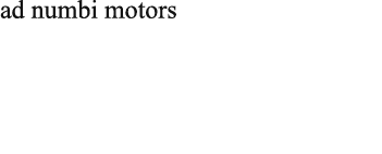 ad numbi motors