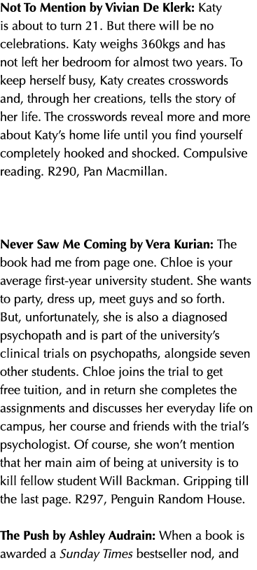 Not To Mention by Vivian De Klerk: Katy is about to turn 21  But there will be no celebrations  Katy weighs 360kgs an   
