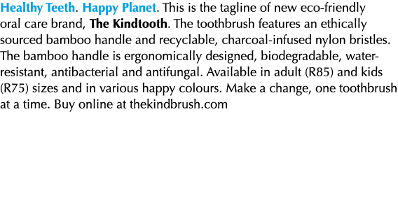 Healthy Teeth  Happy Planet  This is the tagline of new eco-friendly oral care brand, The Kindtooth  The toothbrush f   