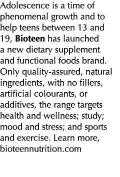 Adolescence is a time of phenomenal growth and to help teens between 13 and 19, Bioteen has launched a new dietary su   