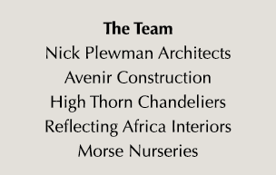 The Team Nick Plewman Architects Avenir Construction High Thorn Chandeliers Reflecting Africa Interiors Morse Nurseries