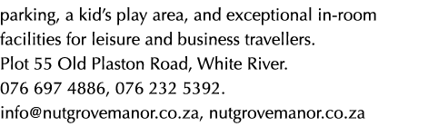 parking, a kid s play area, and exceptional in-room facilities for leisure and business travellers  Plot 55 Old Plast   