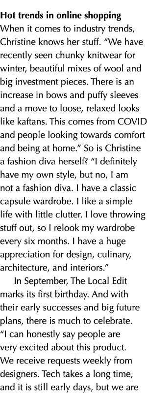 Hot trends in online shopping When it comes to industry trends, Christine knows her stuff. “We have recently seen chu...